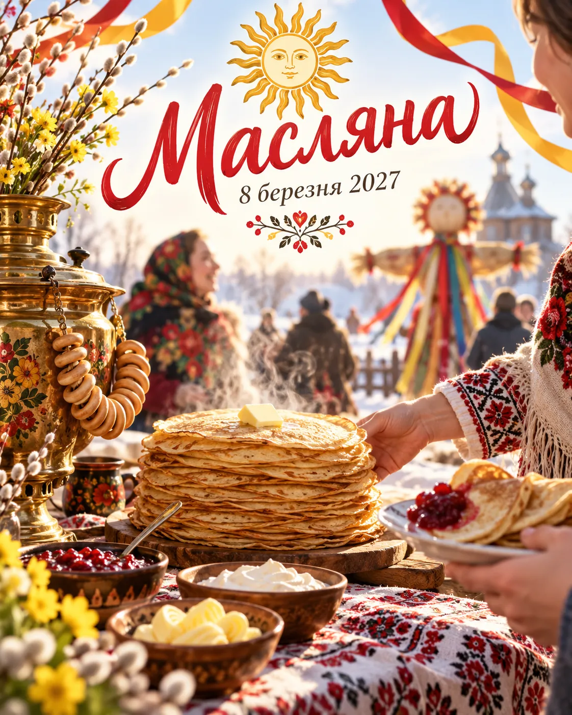 Масляна (Масниця) 2027 — 8 березня