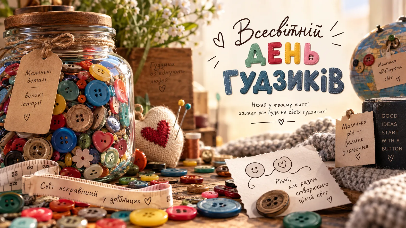Коли святкують Всесвітній День ґудзиків у 2027 році — 16 листопада